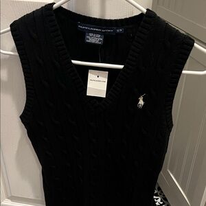 Ralph Lauren Black Sleeveless Knit Top